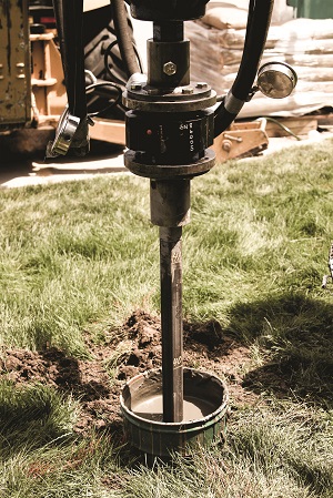 Grouted helical piles in Pittsburgh