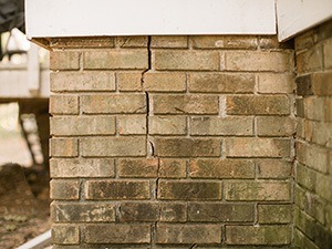 Cracked Brick Foundation in Greater Pittsburgh