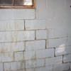 A cracked foundation wall near a window in a Glenshaw home