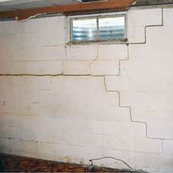 Bowing foundation walls in danger of failure in Butler