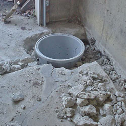 Placing a sump pit in a Weirton home