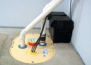 Johnstown installation of a submersible sump pump system